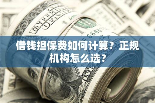 武汉借钱担保费如何计算？正规机构怎么选？