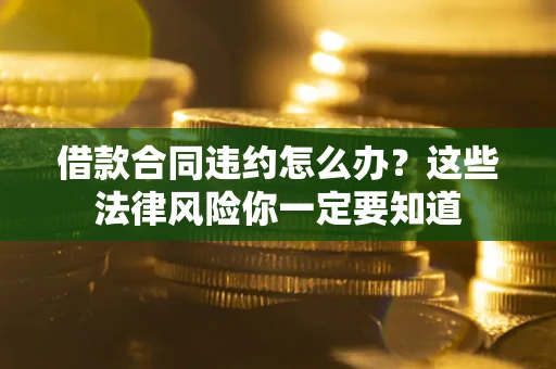 武汉借款合同违约怎么办？这些法律风险你一定要知道
