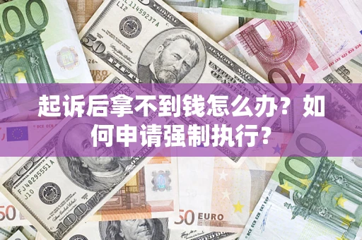 武汉起诉后拿不到钱怎么办？如何申请强制执行？