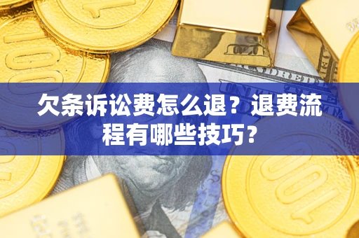 武汉欠条诉讼费怎么退？退费流程有哪些技巧？