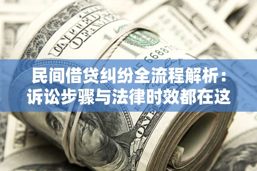 武汉民间借贷纠纷全流程解析：诉讼步骤与法律时效都在这儿了