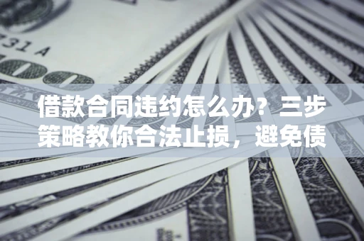武汉借款合同违约怎么办？三步策略教你合法止损，避免债务危机升级