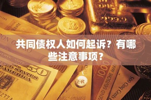 武汉共同债权人如何起诉？有哪些注意事项？